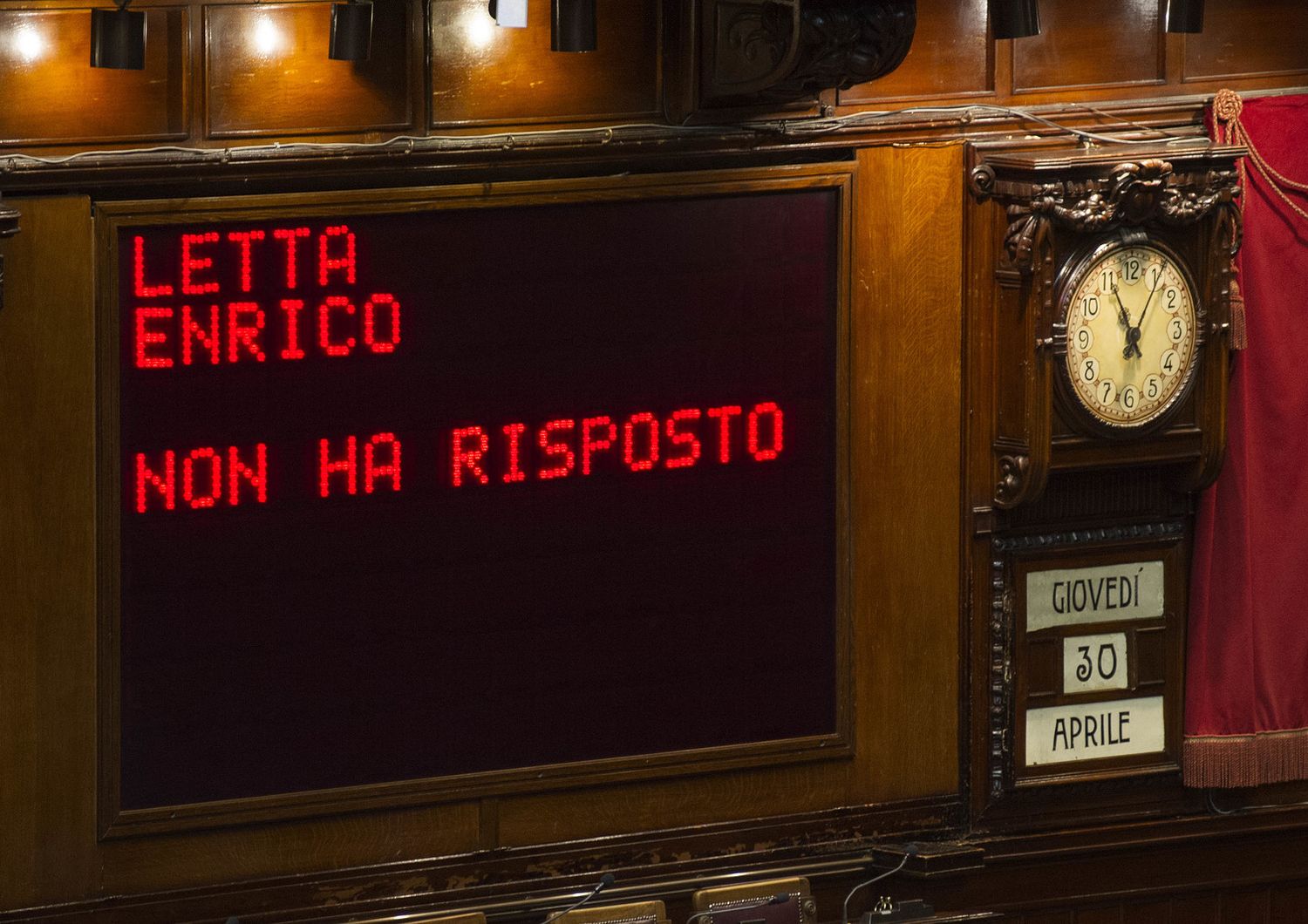 La chiamata a Enrico Letta a Montecitorio