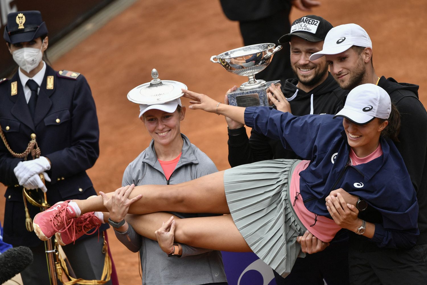 La polacca Iga Swiatek festeggiata al Foro Italico
