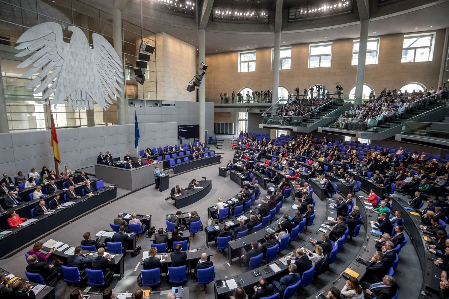 L'interno del Bundestag, Berlino
