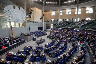 L'interno del Bundestag, Berlino