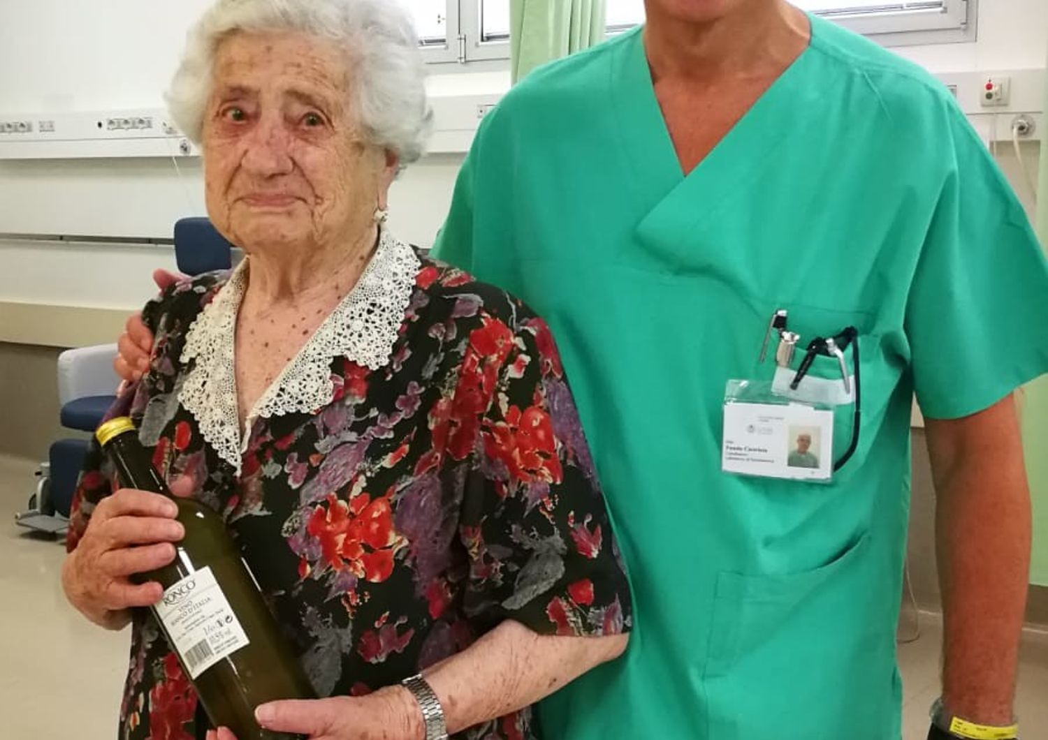 &nbsp;Nonna Giulia con il professor Fausto Castriota corodinatore dell'unit&agrave;&nbsp; operativa di emodinamica e cardiologia intensivistica presso Maria Cecilia Hospital