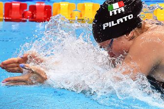 Francesca Pilato nuota verso il record mondiale dei 50 rana agli Europei di Budapest