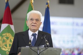 Il Presidente Sergio Mattarella nell'Aula Bunker del carcere dell&rsquo;Ucciardone a Palermo