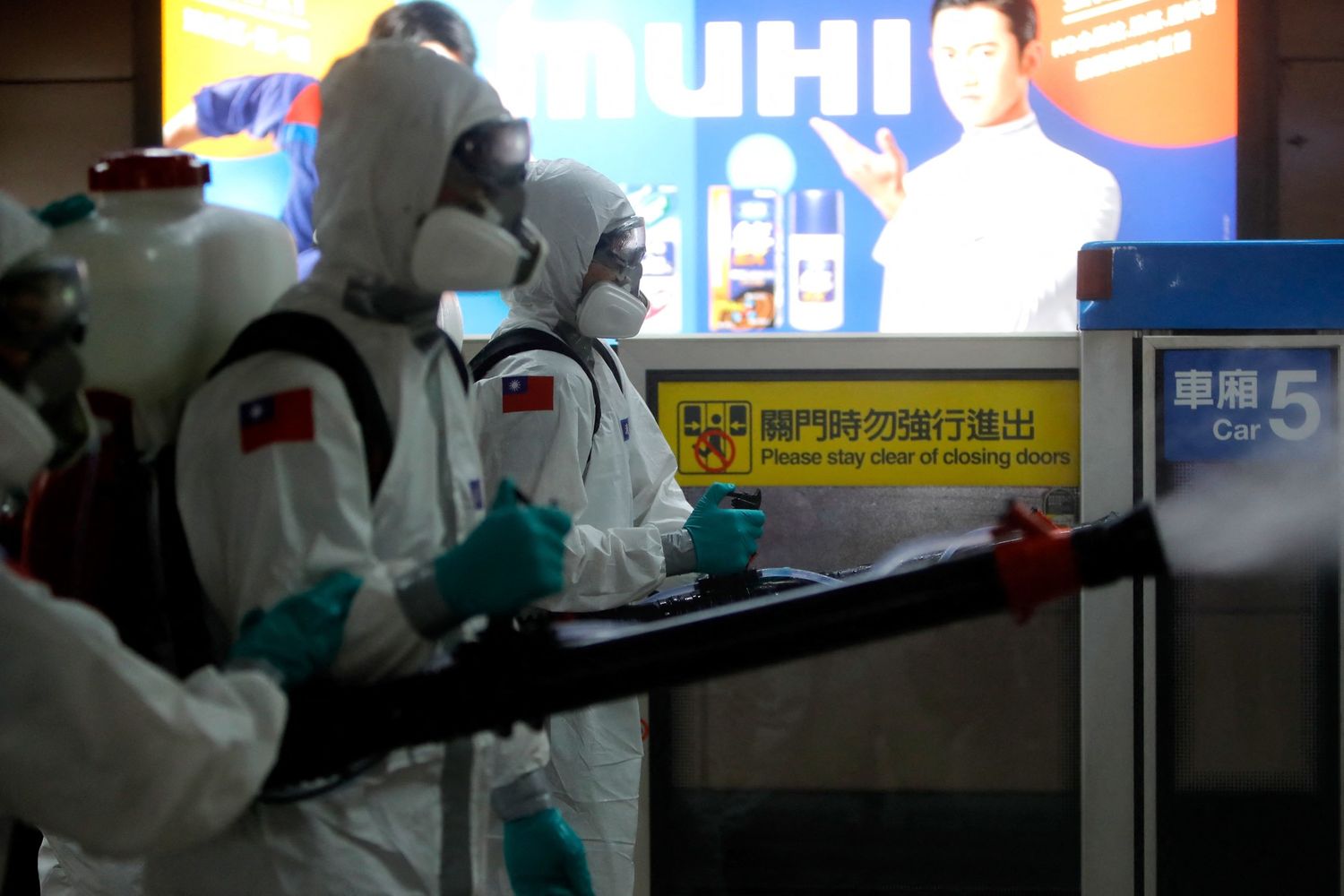 Disinfestazione della metropolitana a Taiwan