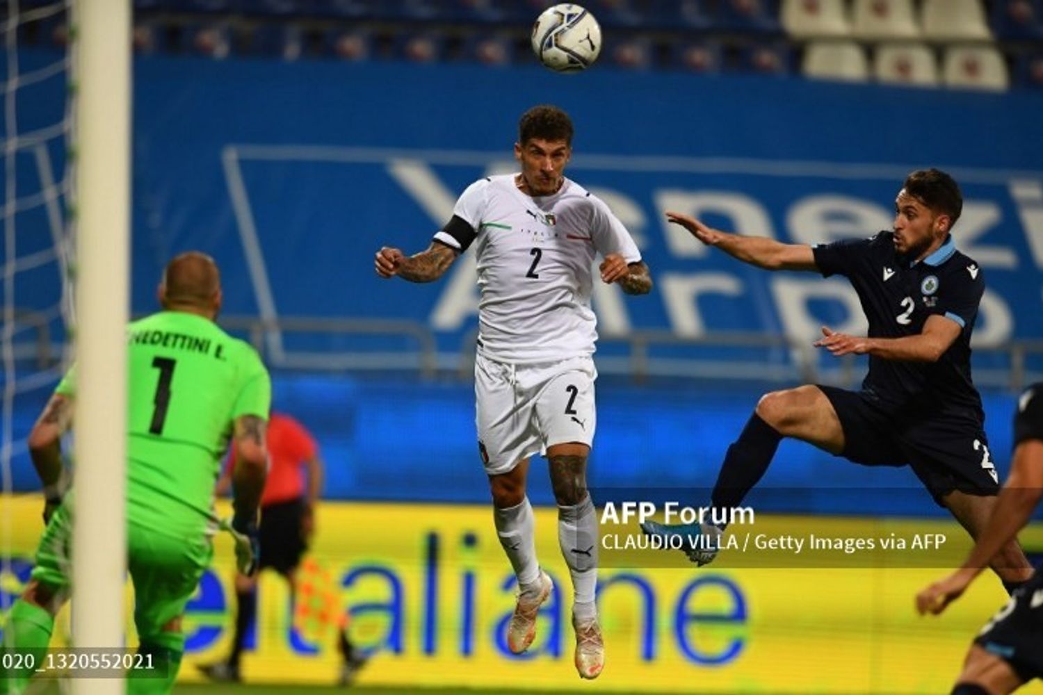 Giovanni Di Lorenzo in azione contro il San Marino&nbsp;