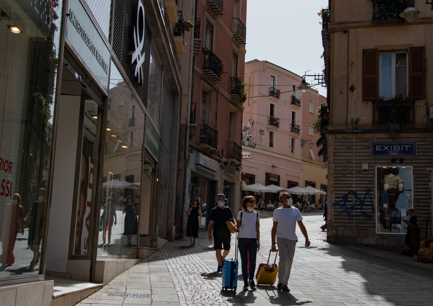 Turisti nel centro di Cagliari&nbsp;