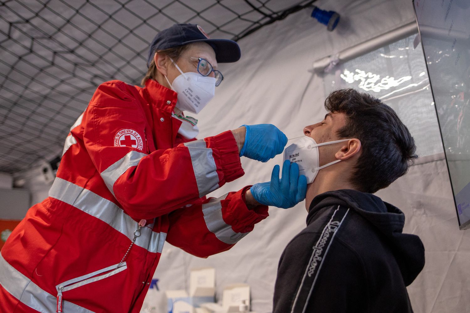 Tamponi della Croce Rossa in Italia
