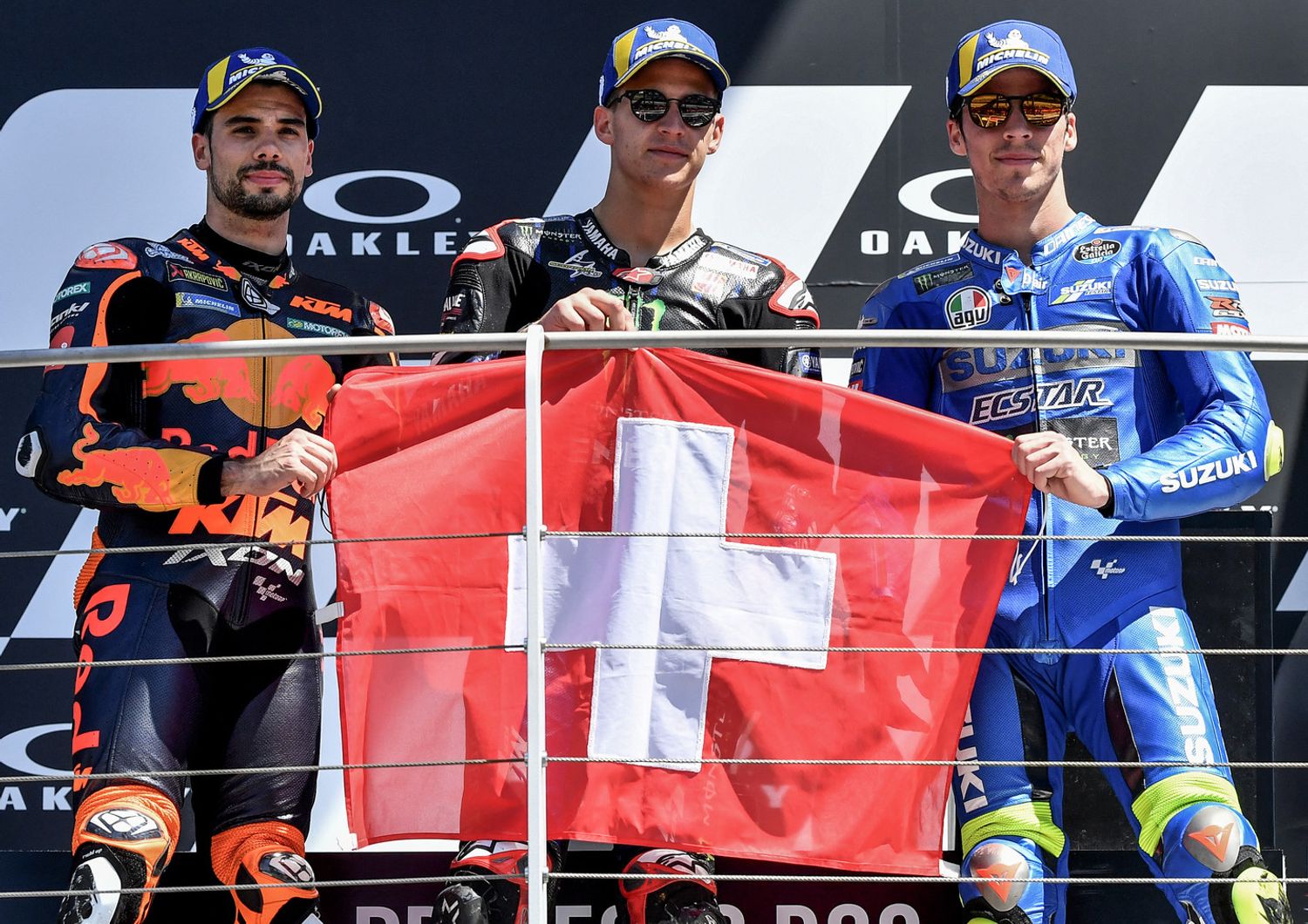 Quartararo con Oliveira e Mir&nbsp;&nbsp;