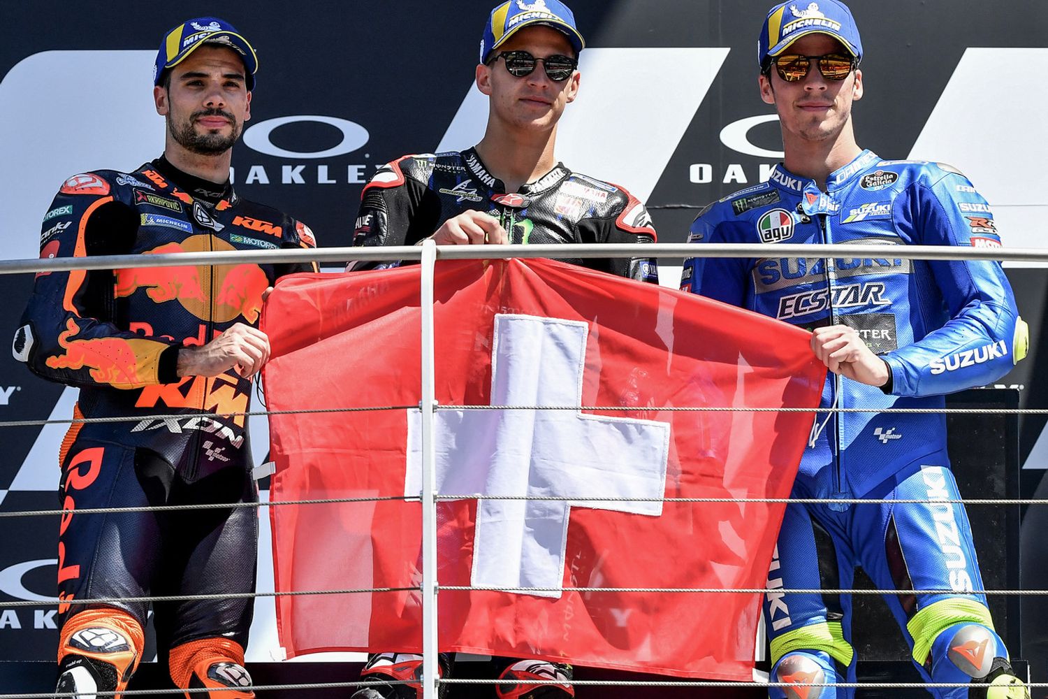 Quartararo con Oliveira e Mir&nbsp;&nbsp;