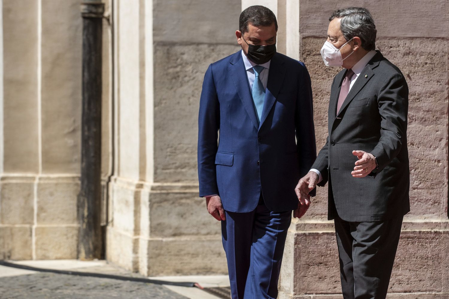 Mario Draghi e Abdul Hamid Dbeibah