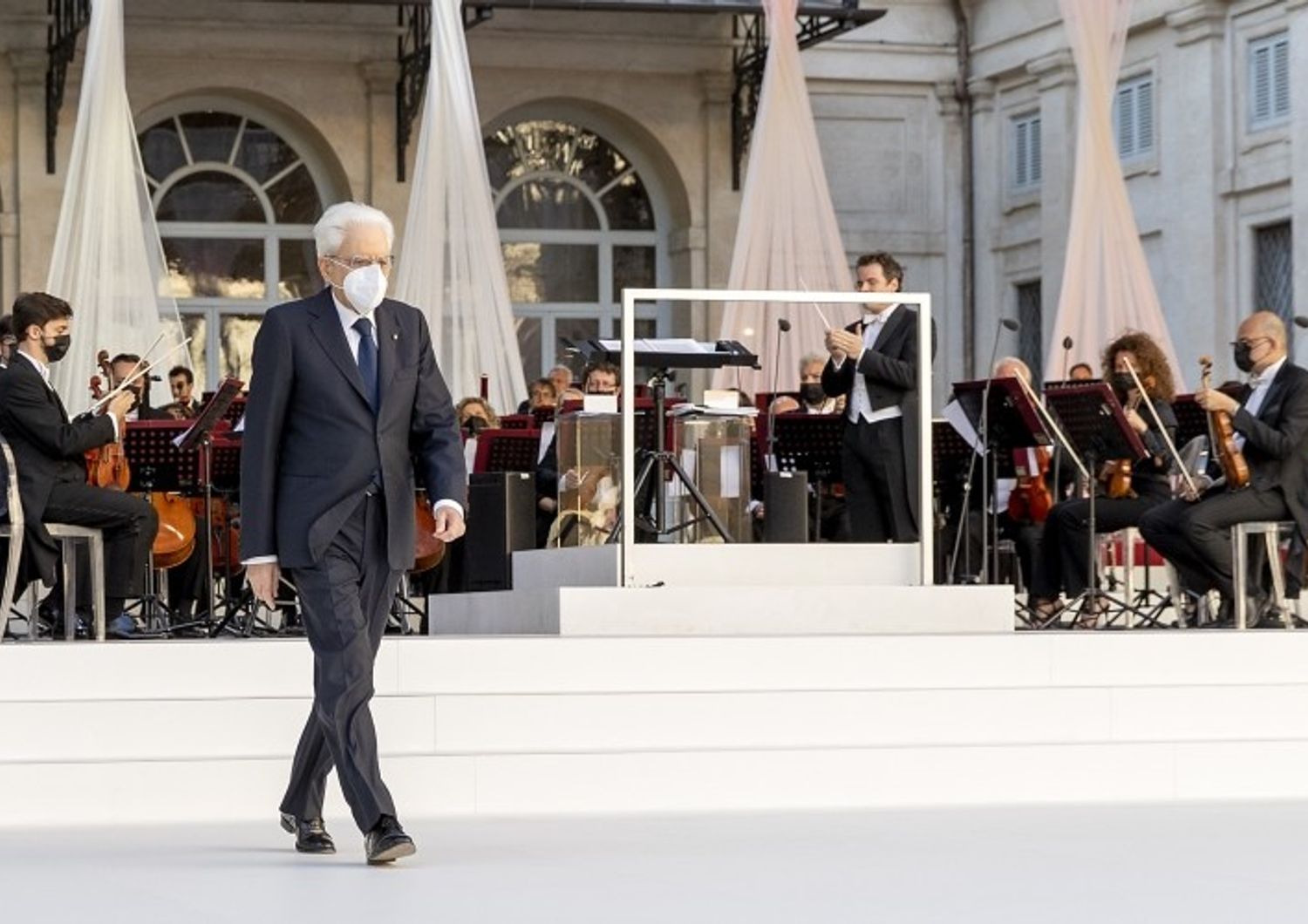 Sergio Mattarella al concerto per la Festa della Repubblica