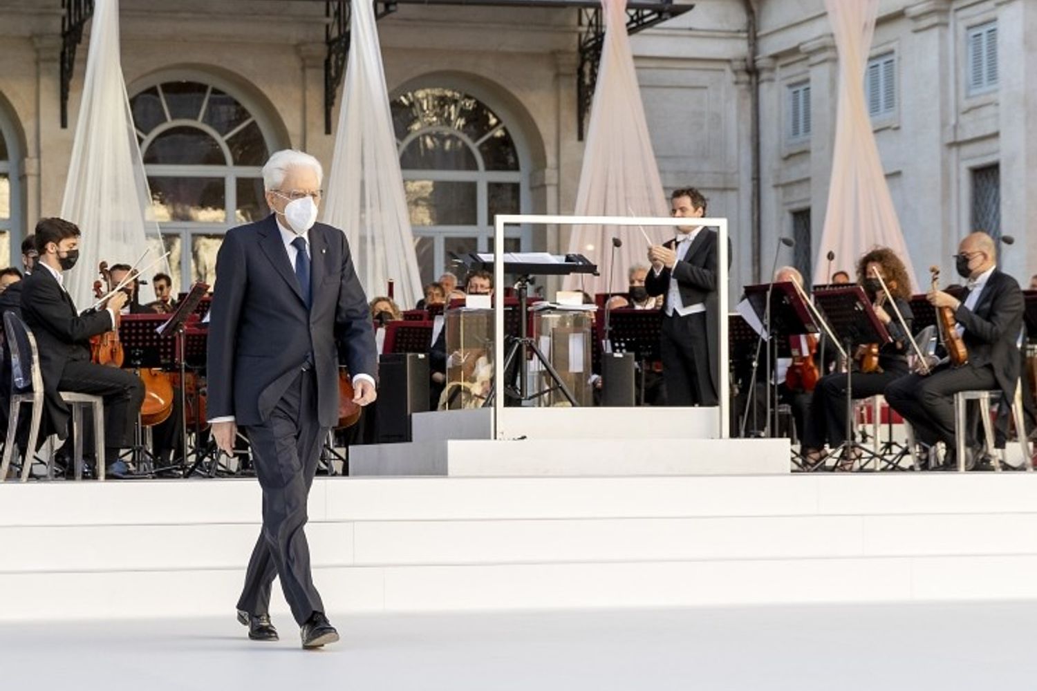 Sergio Mattarella al concerto per la Festa della Repubblica
