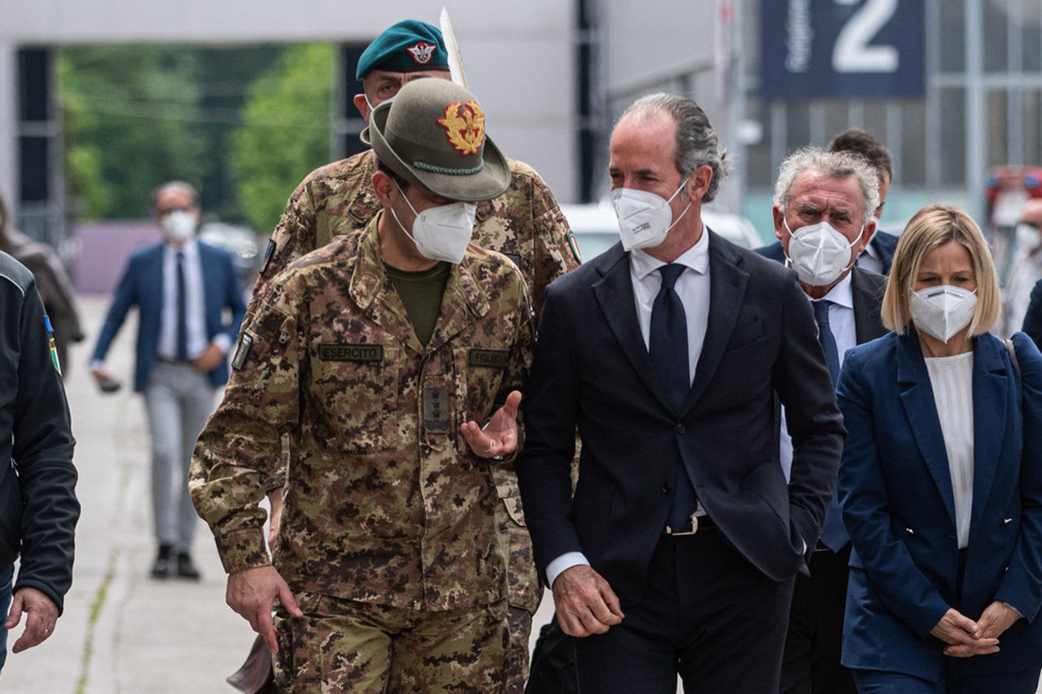 Il generale Francesco Paolo Figliuolo e il governatore del Veneto Luca Zaia&nbsp;