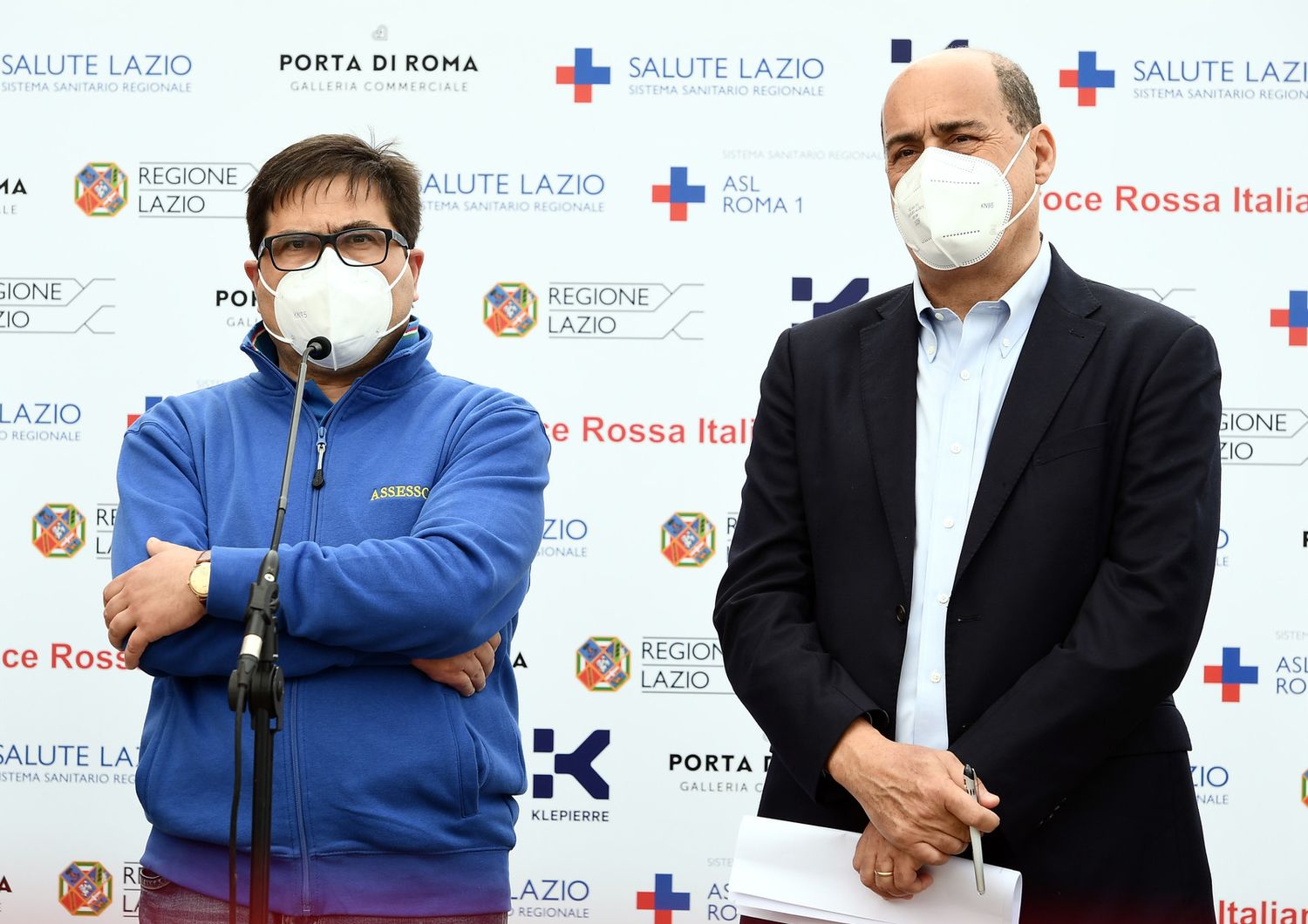 L'assessore alla Sanit&agrave;, Alessio D'Amato, e il presidente della Regione Lazio, Nicola Zingaretti