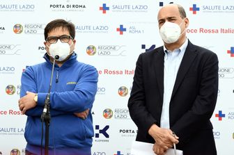 L'assessore alla Sanit&agrave;, Alessio D'Amato, e il presidente della Regione Lazio, Nicola Zingaretti