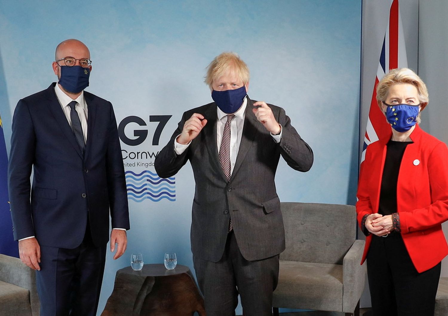 Il premier britannico, Boris Johnson riceve i vertici Ue, Ursula von der Leyen e Charles Michel