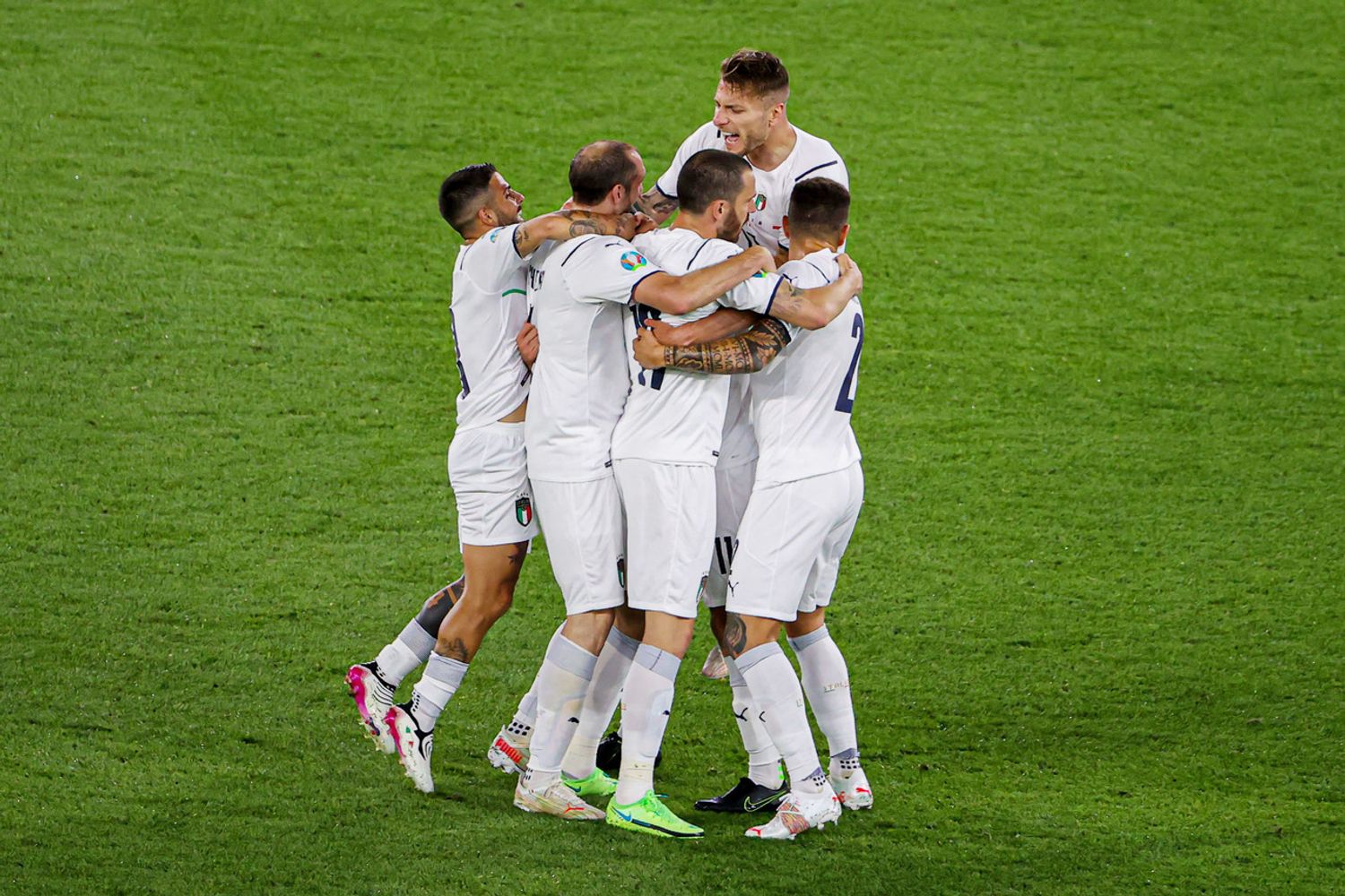 Festeggiamenti Italia dopo vittoria a Euro 2020