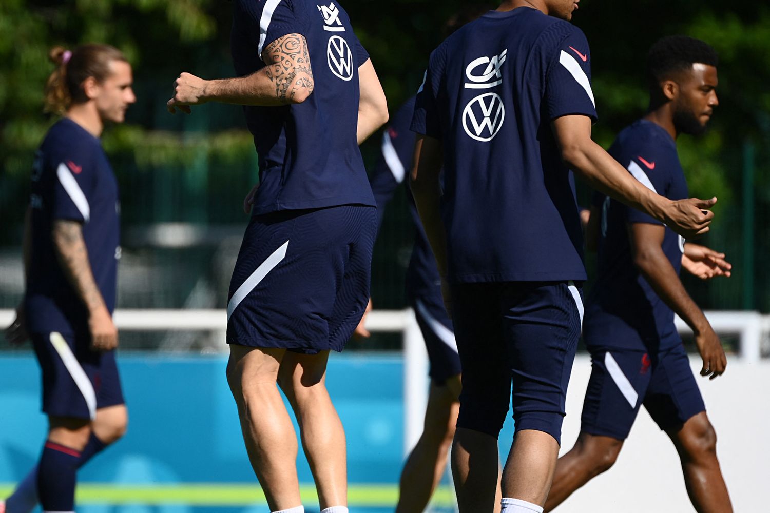 Olivier Giroud e Kilian Mbapp&eacute;, attaccanti Francia