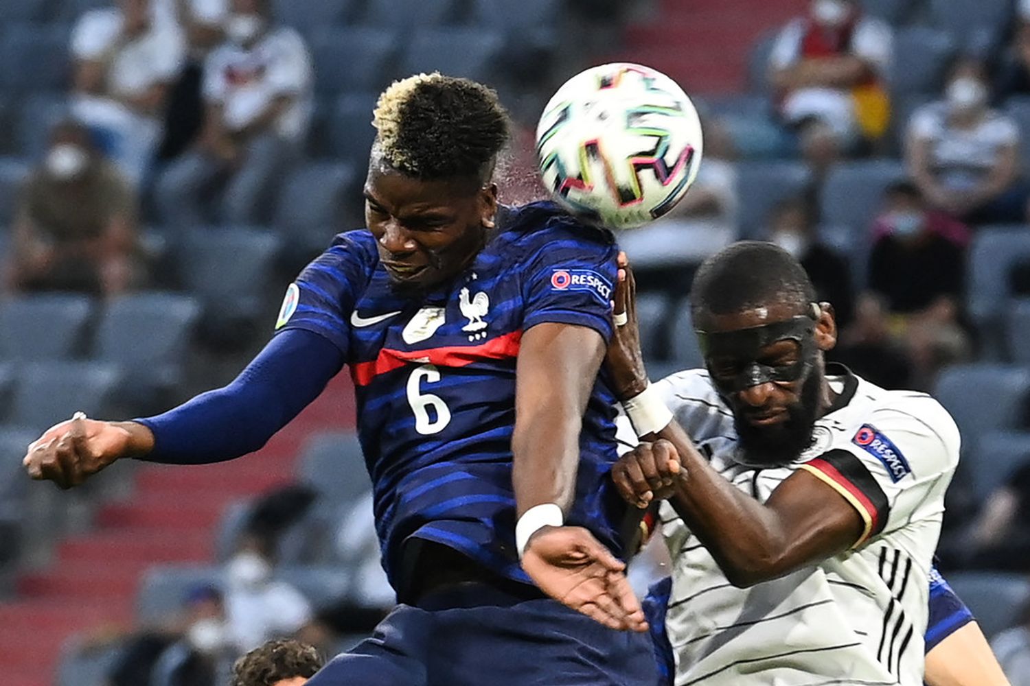 Pogba e Ruediger durante Germania-Francia