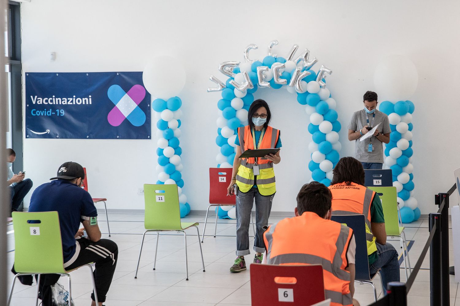 Vaccinazione nella sede Amazon di Torrazza Piemonte (Torino)&nbsp;