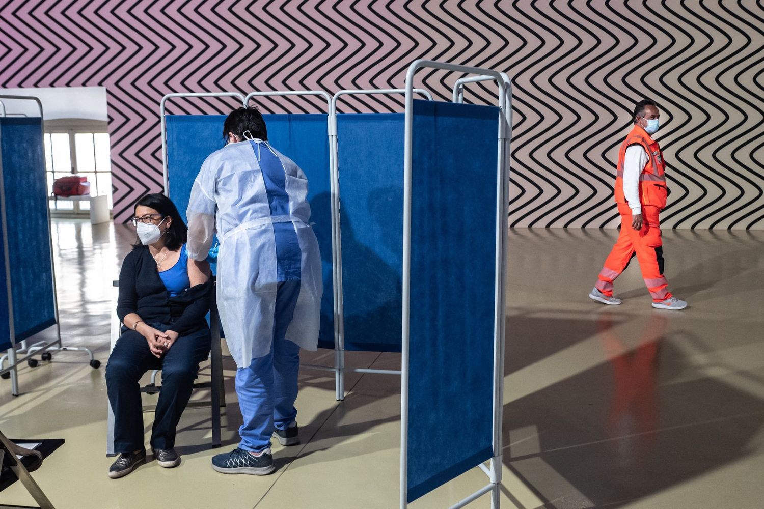 Hub vaccinale nel museo di arte contemporanea del Castello di Rivoli&nbsp;