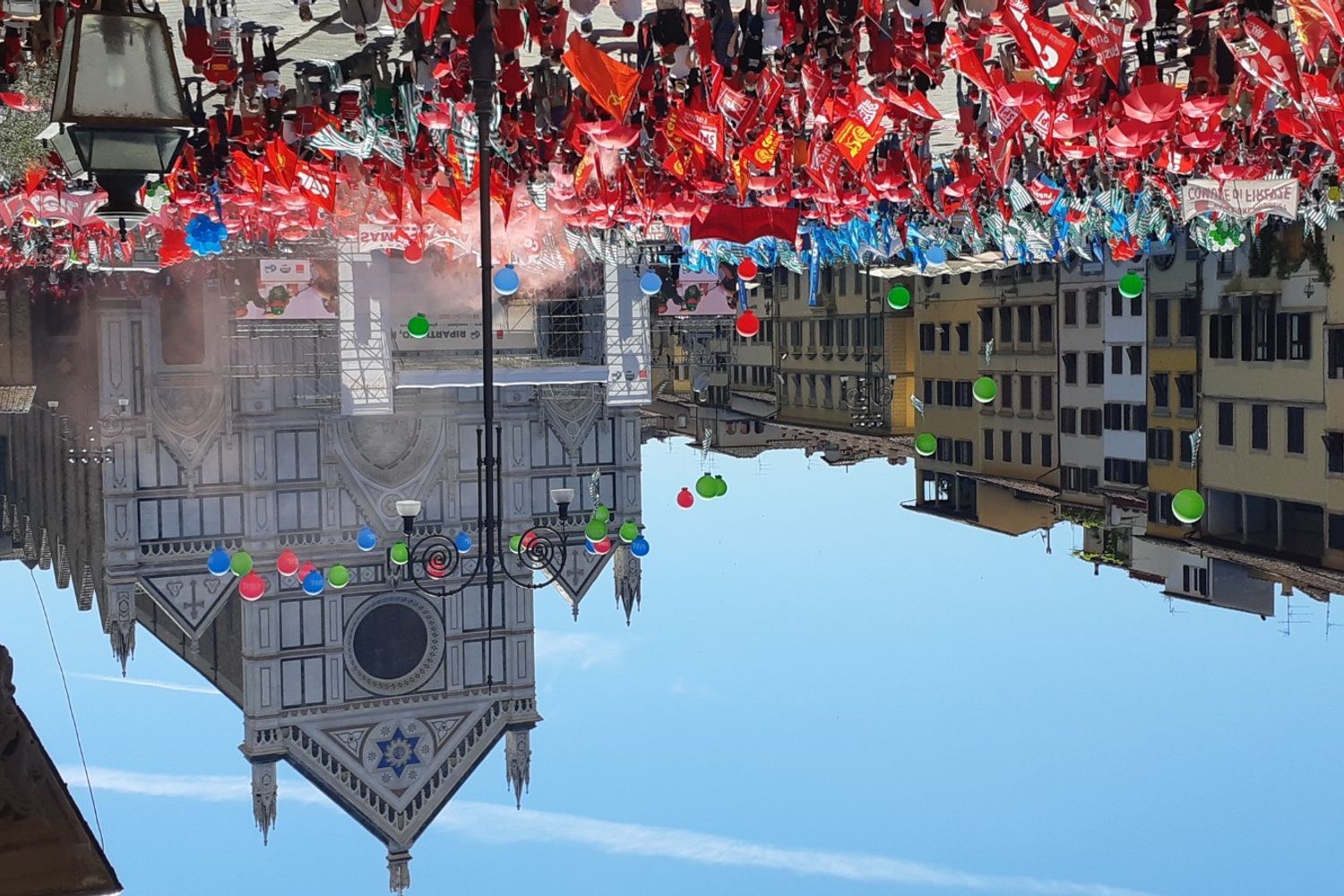 La manifestazione dei sindacati a Firenze&nbsp;