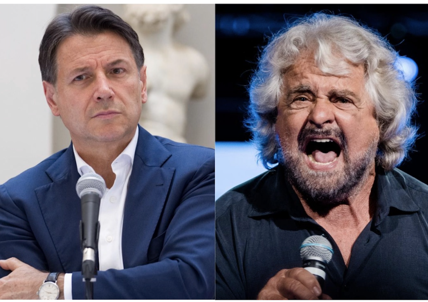 Giuseppe Conte e Beppe Grillo