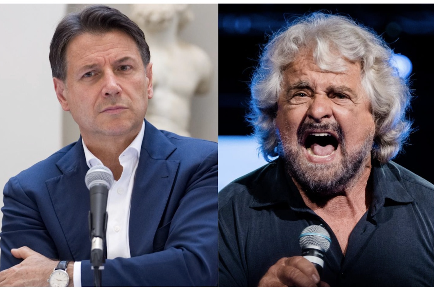 Giuseppe Conte e Beppe Grillo