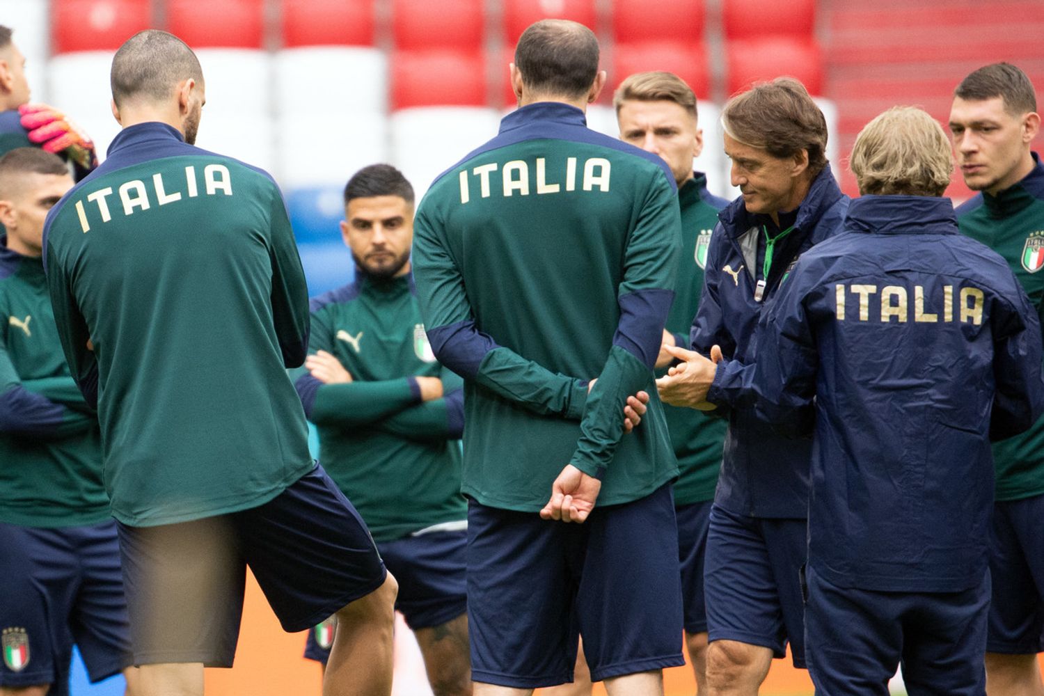 Allenamento nazionale italiana di calcio