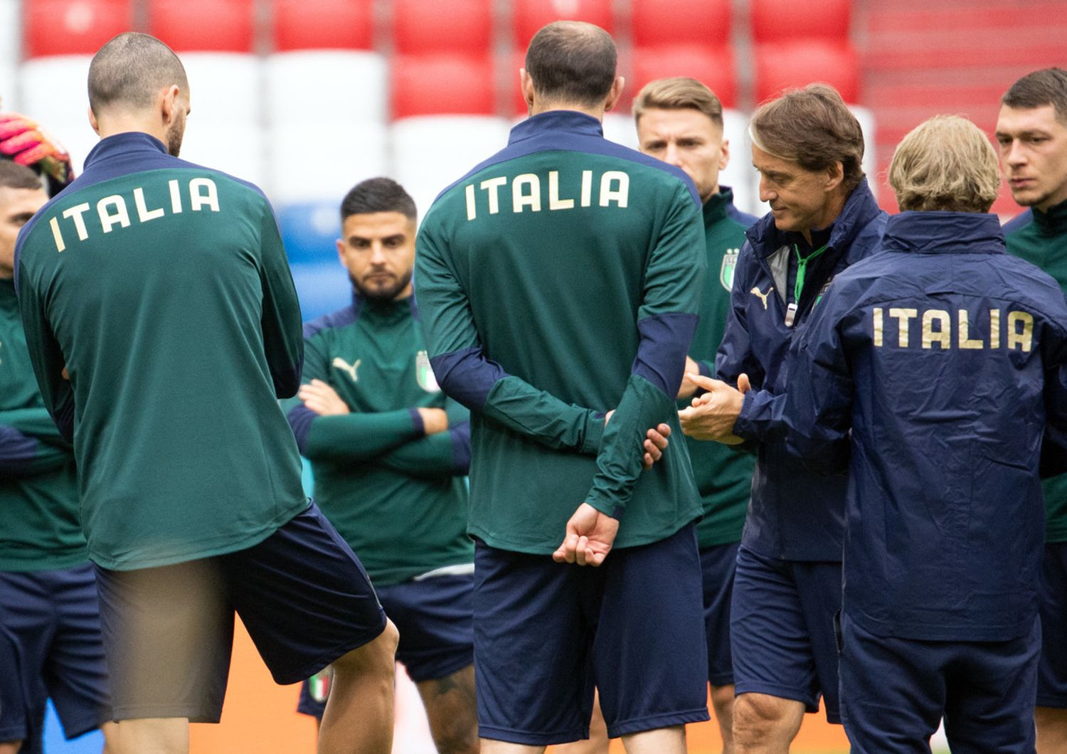 Allenamento nazionale italiana di calcio