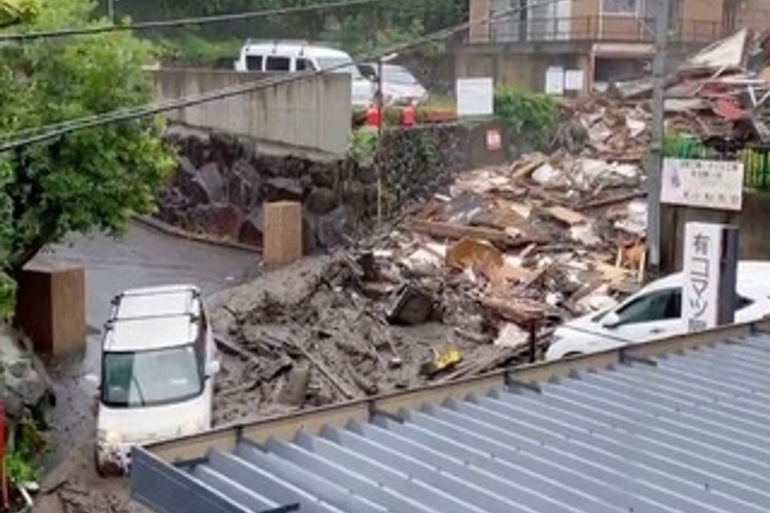 La grande frana in Giappone