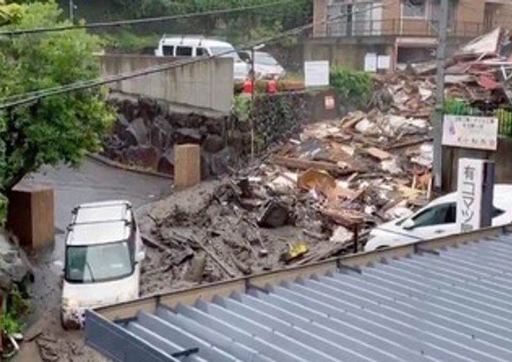 La grande frana in Giappone