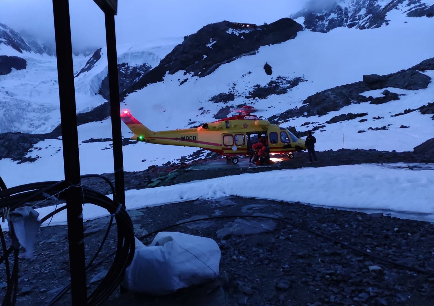 Un elicottero del soccorso alpino