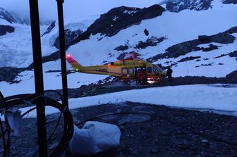 Un elicottero del soccorso alpino