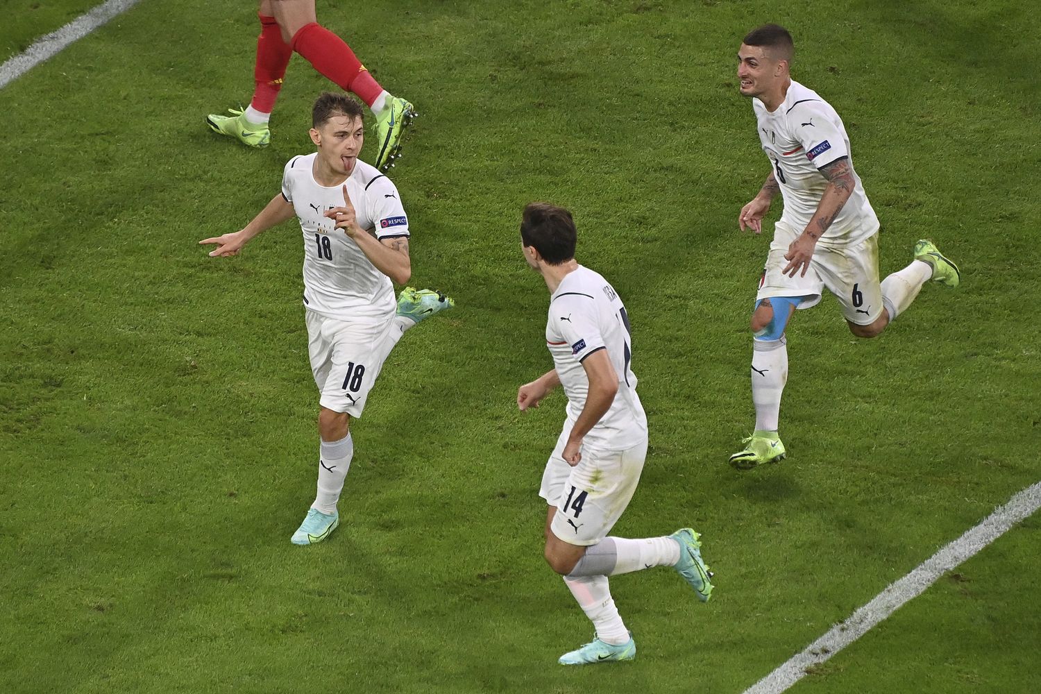 Gol di Barella, Italia-Belgio Euro 2020