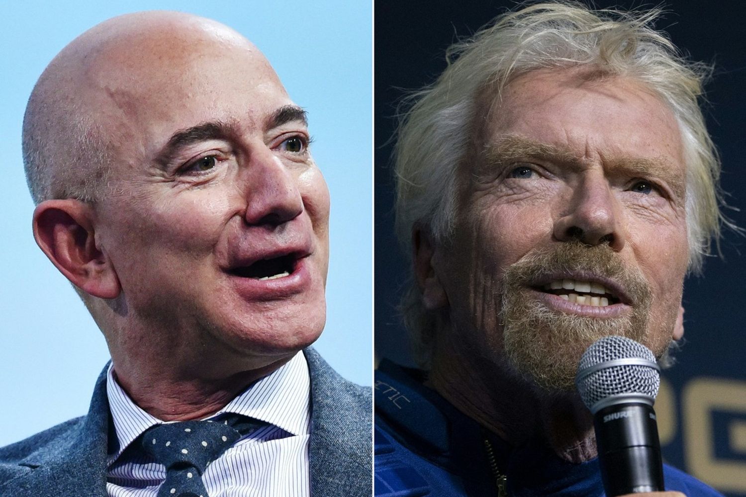 Jeff Bezos (Amazon) e Richard Branson (Virgin)
