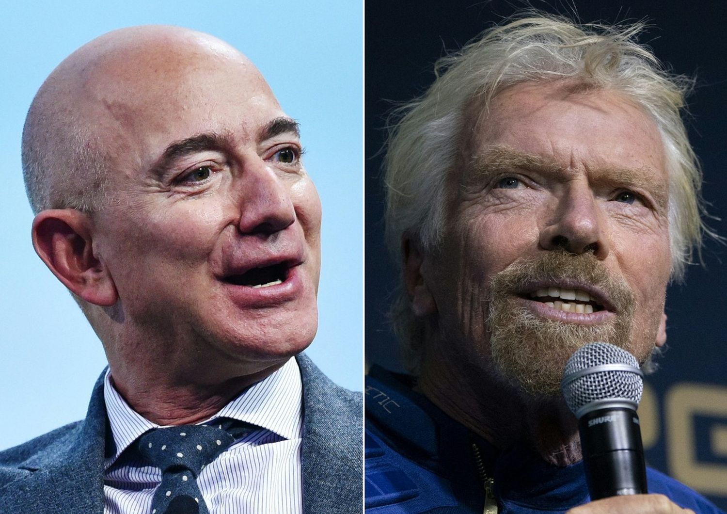 Jeff Bezos (Amazon) e Richard Branson (Virgin)