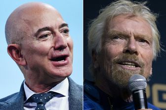 Jeff Bezos (Amazon) e Richard Branson (Virgin)