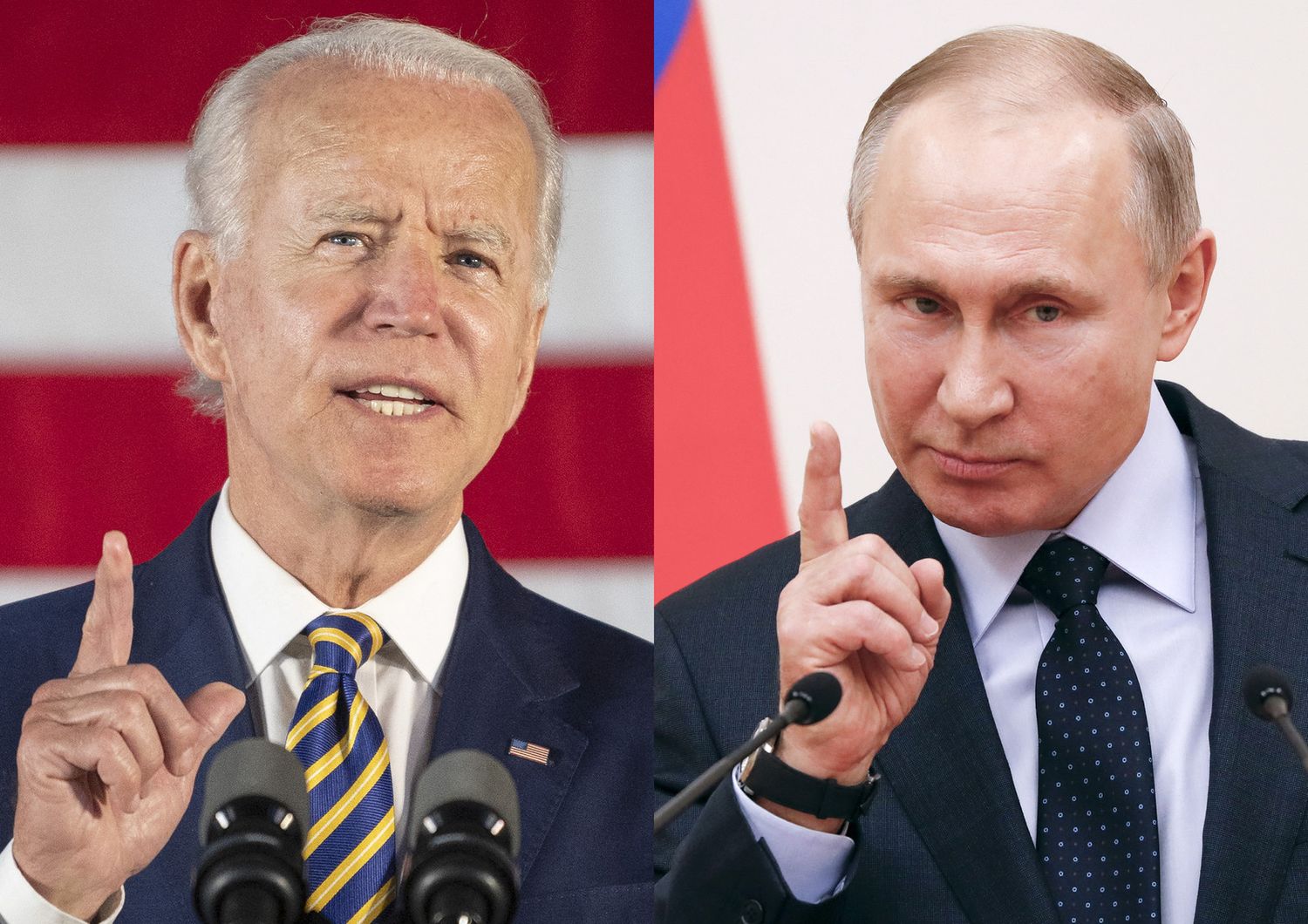 Il presidente Usa, Joe Biden, e il suo omologo russo, Vladimir Putin