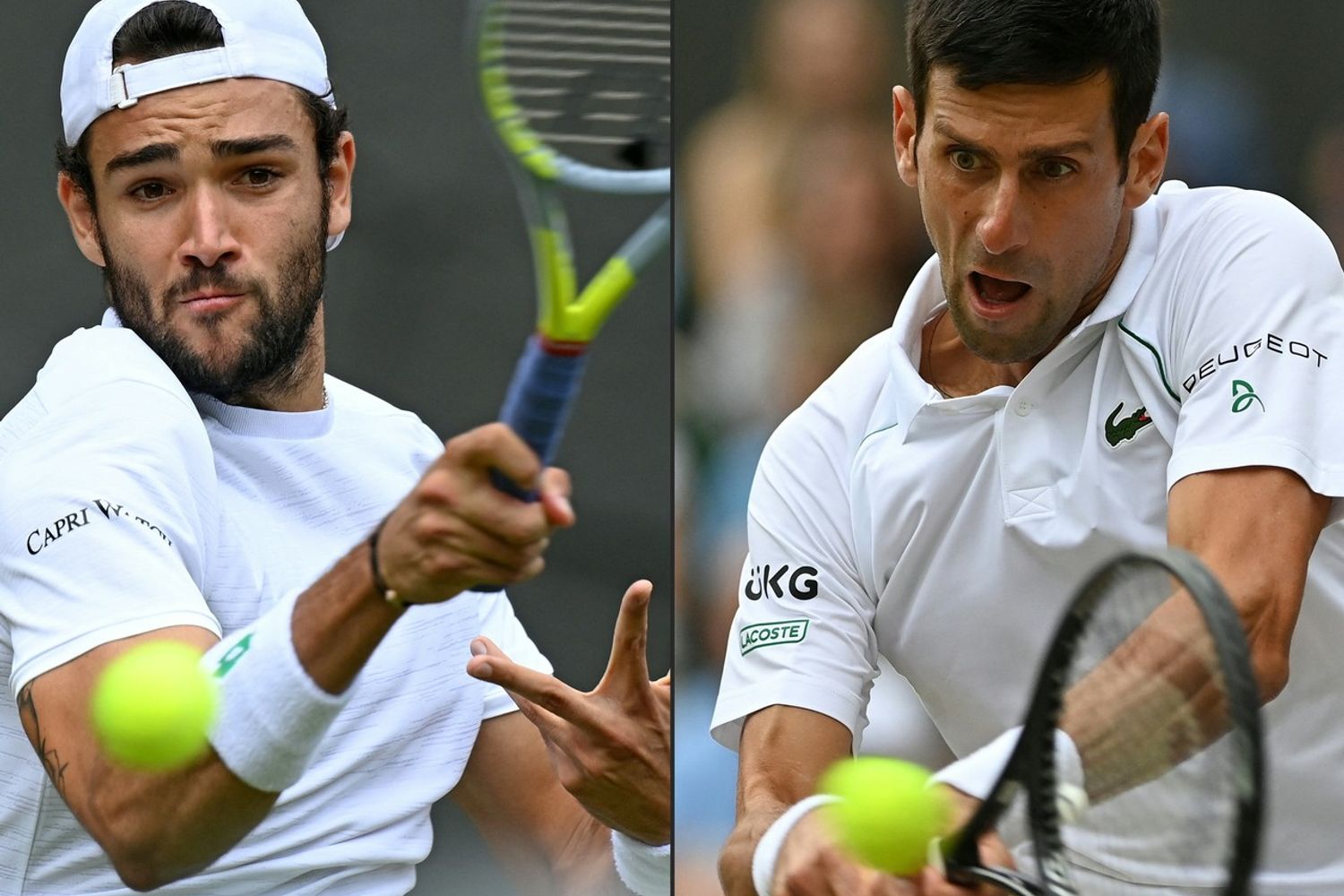 Matteo Berrettini e Novak Djokovic