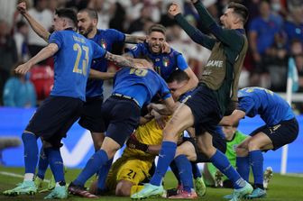 L'esultanza degli azzurri