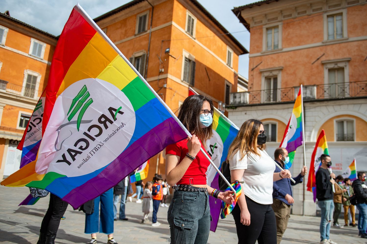 &nbsp;manifestanti a favore del Ddl Zan