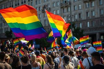 Una manifestazione per i diritti Lgbtq