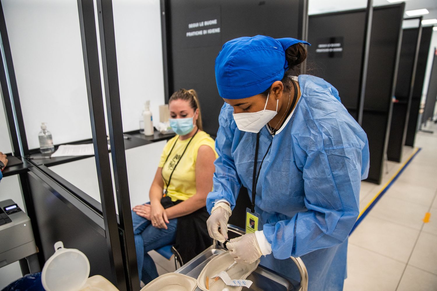 &nbsp;Vaccini nell'hub di Torrazza Piemonte