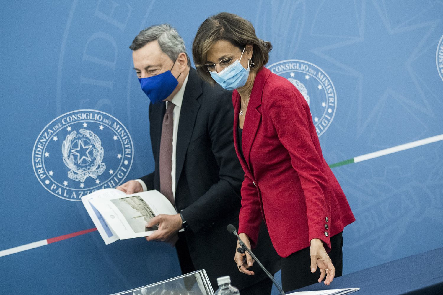 Mario Draghi con Marta Cartabia