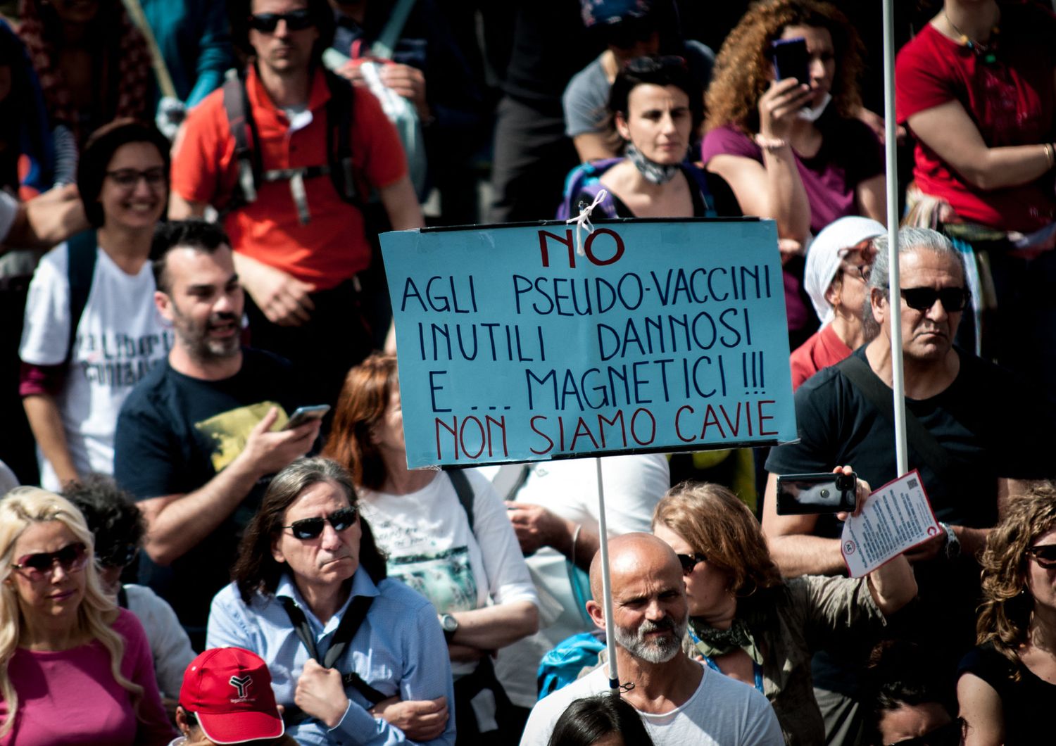 Manifestazione no vax a Roma