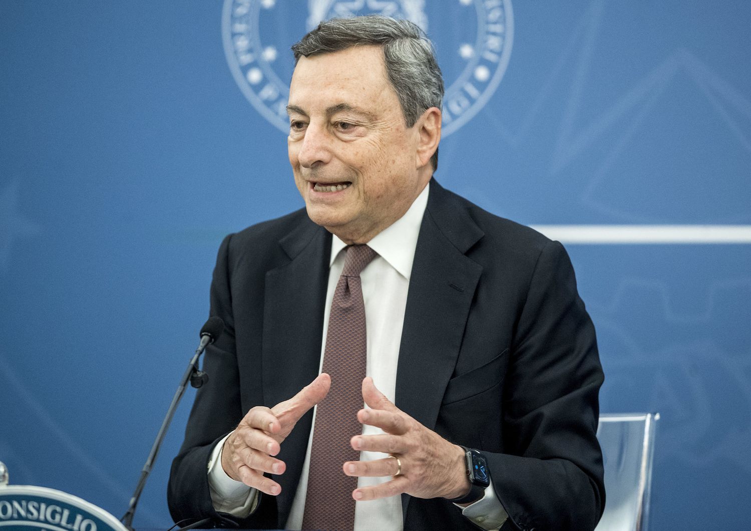 Il presidente del Consiglio Mario Draghi