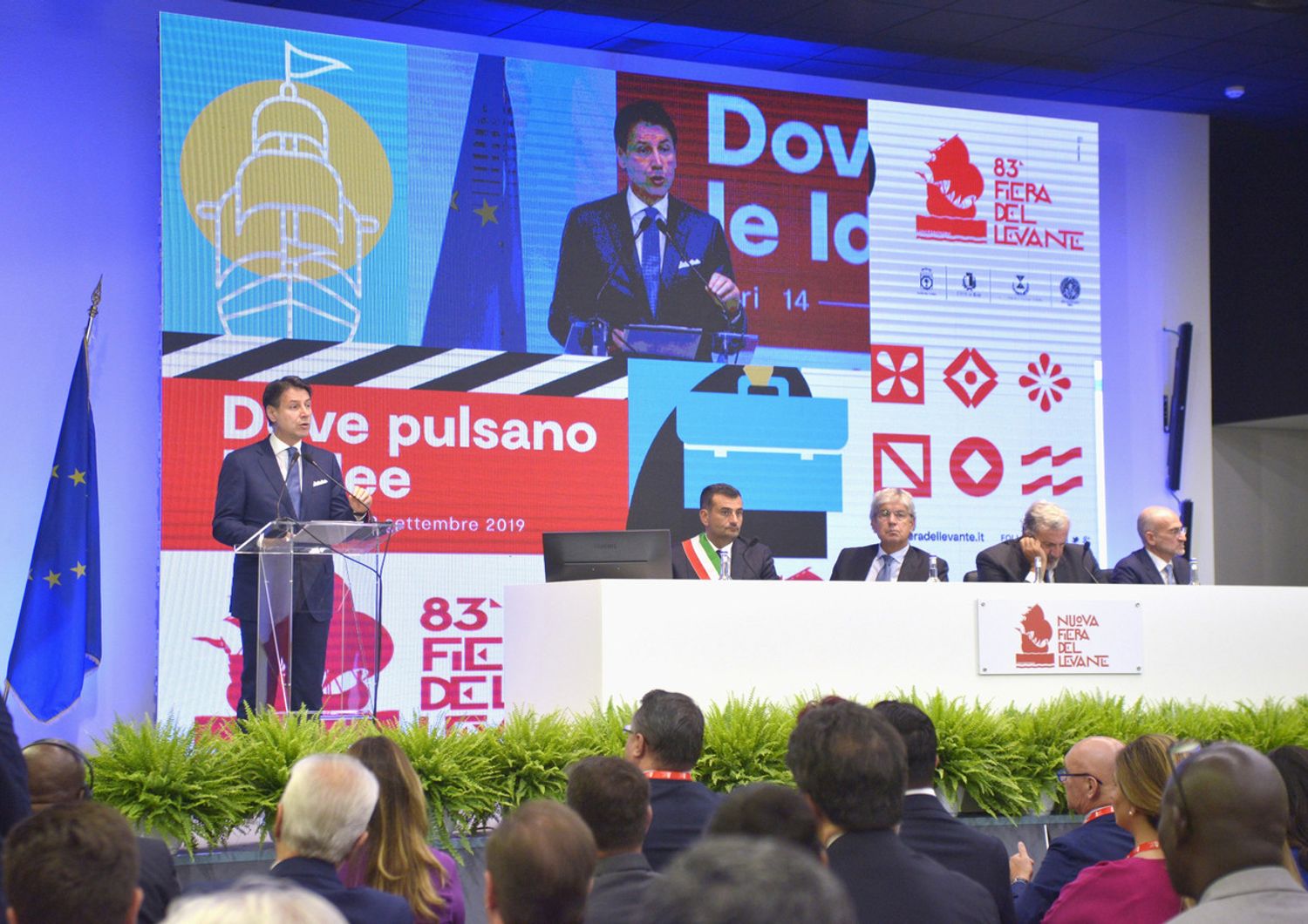 L'inaugurazione della Fiera del Levante nel 2019