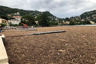I detriti portati dall'alluvione che hanno invaso il lago di Como