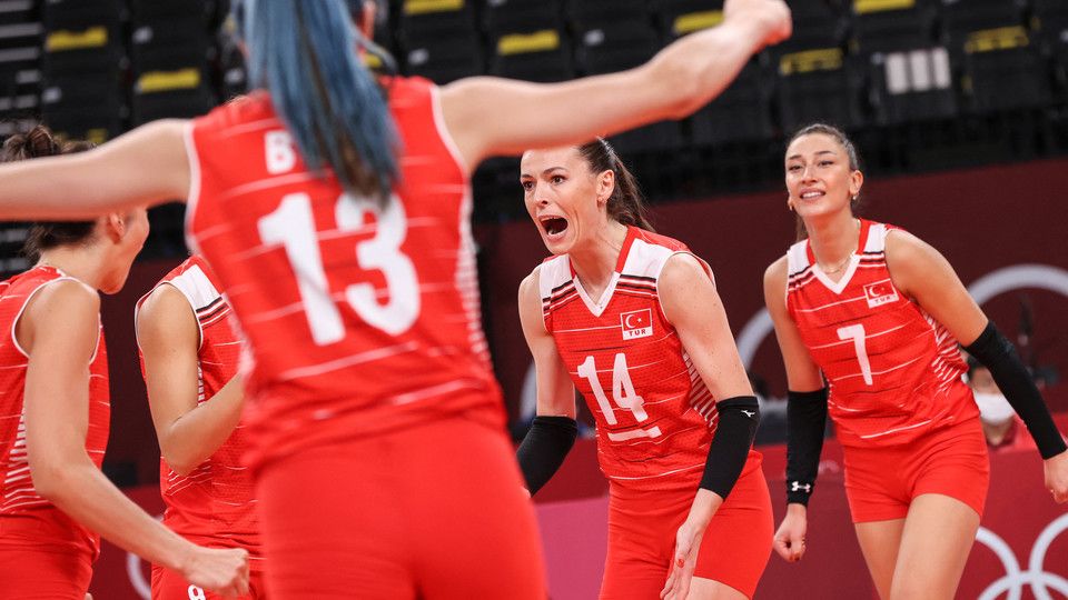 Le pallavoliste della nazionale turca